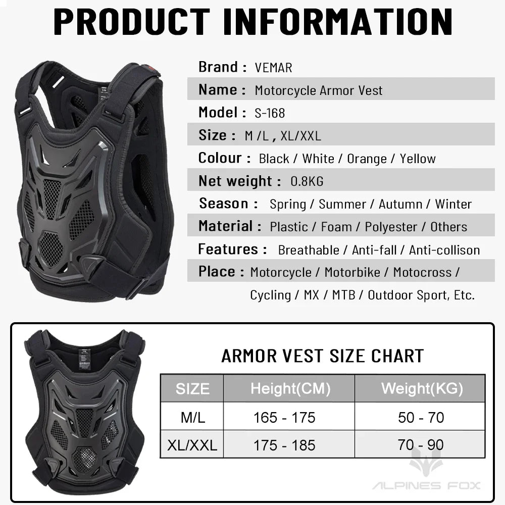 All Season Motocross Armor Vest