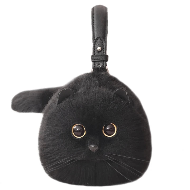 Plush Cat Shoulder Bag