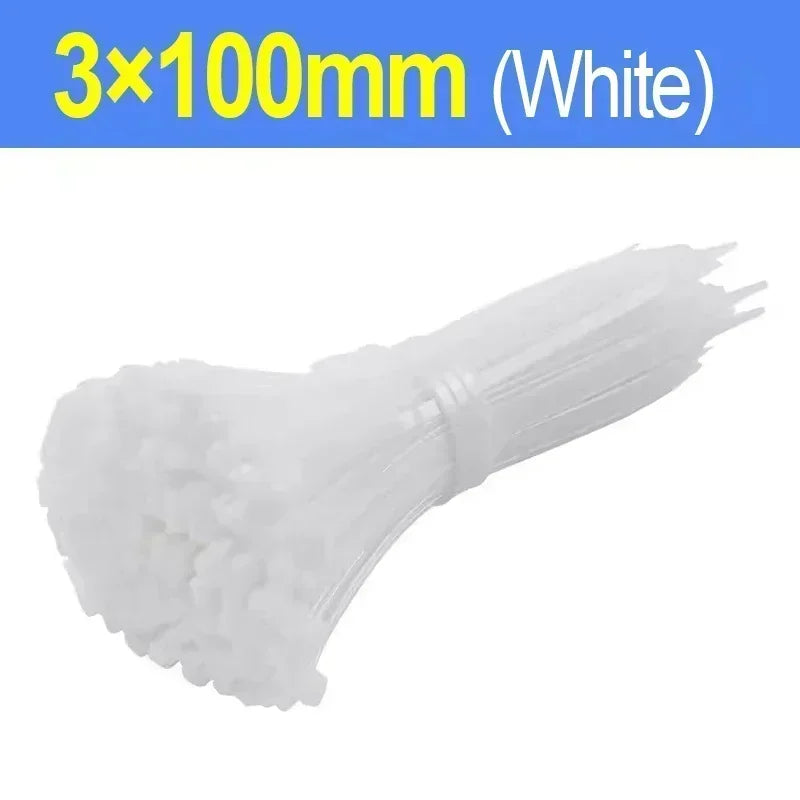 500/100Pcs Plastic Nylon Cable Ties - Improve Center