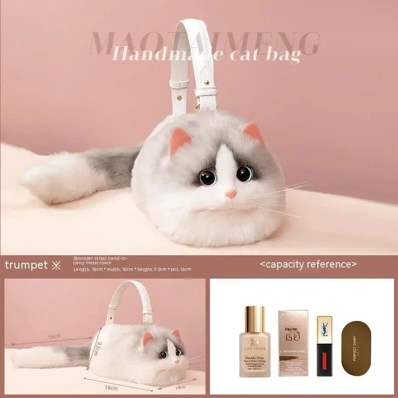 Plush Cat Shoulder Bag - Improve Center