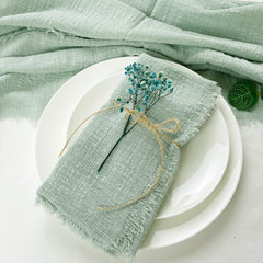 32x32cm Sage Green Gauze Cotton Napkin