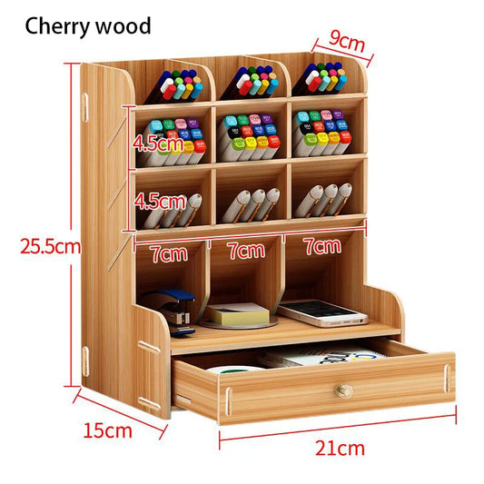 1pc Wooden Desk Organizer - Improve Center