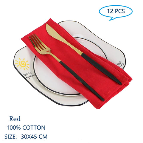 12 30x45cm Table Cloth Napkins - Improve Center