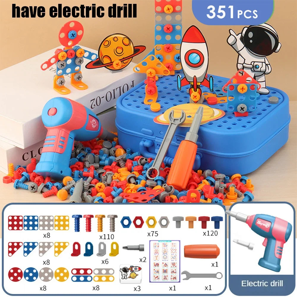 Electric Set Drill Screw Kids Toy