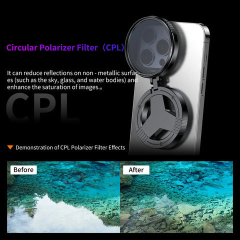 Polarizer Filter Magnetic Holder For Smartphone