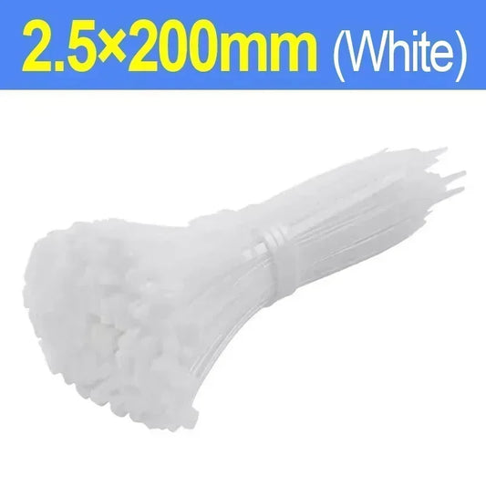 500/100Pcs Plastic Nylon Cable Ties - Improve Center