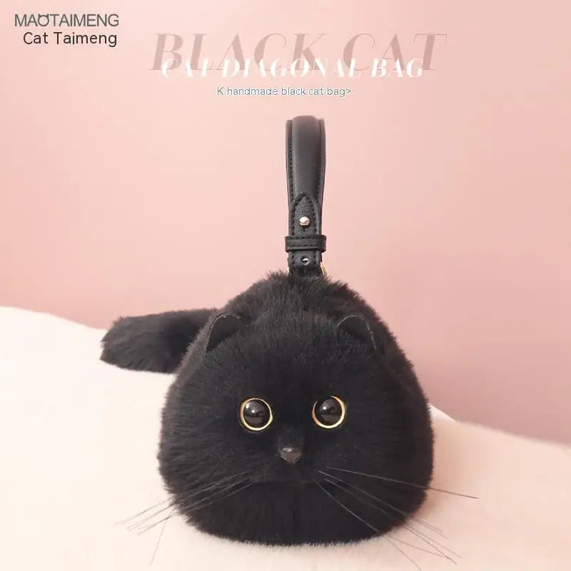 Plush Cat Shoulder Bag